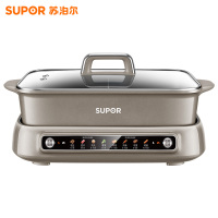 苏泊尔(SUPOR)分区控温鸳鸯电火锅多功能家用火锅专用锅 分体涮肉电煮锅 7L速沸智能多用途锅H70FC885Y