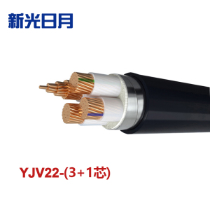 新光日月 交联聚乙烯绝缘铠装电力电缆YJV22(3+1芯)35平方/每米