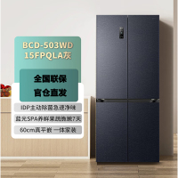 容声IDP净味503pro十字双开四开门超薄零嵌入式电冰箱家用一级能效无霜BCD-503WD15FPQLA灰