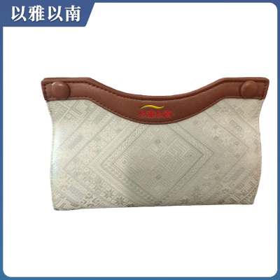 以雅以南 壮锦包 白色几何纹 个