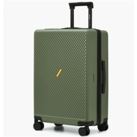 爱华仕OIWAS 磨砂斜杠行李箱 大容量旅行登机箱男女密码拉杆箱OCX6708-24绿色/个