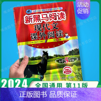 现代文课外阅读 小学五年级 [正版]2024版新黑马阅读五年级 语文现代文课外阅读同步强化专项训练小学生5年级上册下册阅