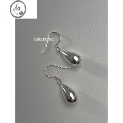 JiMi水滴耳钉女高级感小众设计耳环ins冷淡风简约耳钩耳坠925银针耳饰