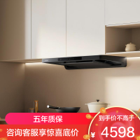 老板(Robam)顶吸抽油烟机欧式25风量 变频家用大吸力1050Pa挥手智控定时款 烟灶套装F50+50B7A 天然气