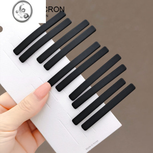 JiMi夹子头饰发夹网红侧边碎发一字夹流海女简约后脑勺黑色韩国发卡