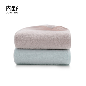 内野(UCHINO)加厚纯棉 毛巾浴巾两件套 HU-HY07J01 樱若面巾两件套