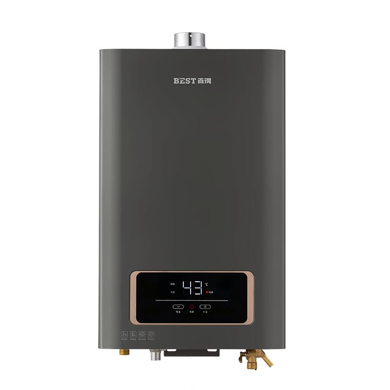 百得(BEST)华帝股份燃气热水器12JDH01天然气12升智能恒温微焰精控技术无氧铜水箱触摸式LED显示屏