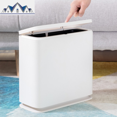 北欧按压式垃圾桶家用大号厨房客厅卫生间带盖分类垃圾干湿分离筒 三维工匠