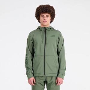 New Balance环保再生 fleece 拉链连帽运动夹克男款秋冬新款 Ol 运动外套