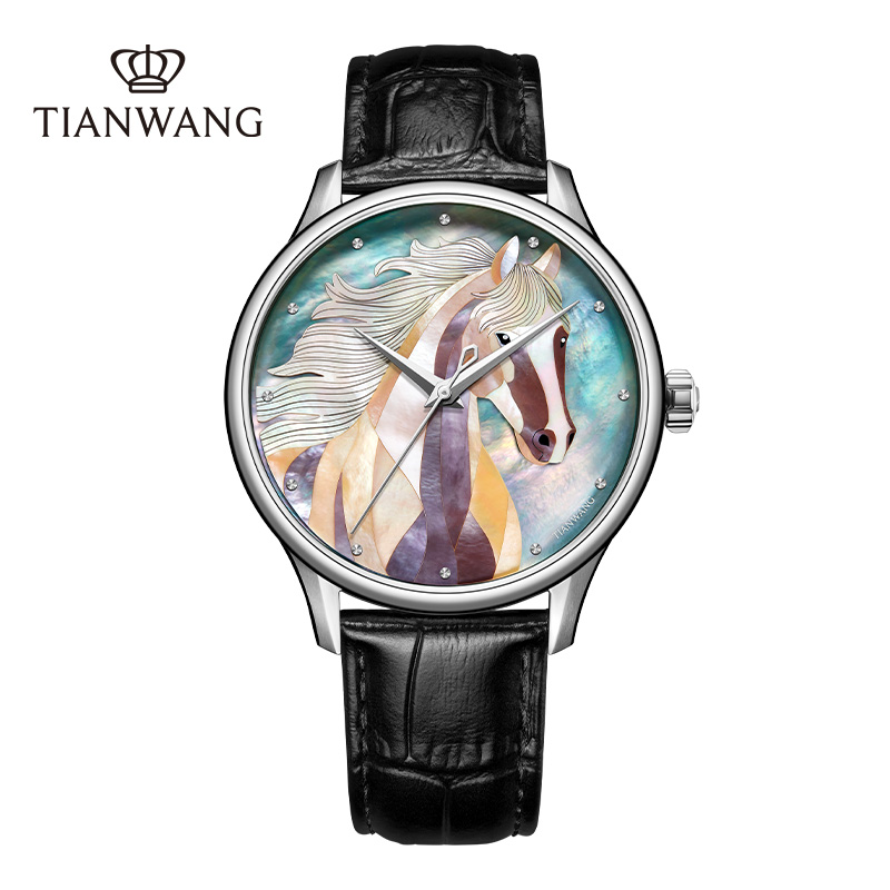 天王马年限定款新品机械男表商务休闲精致男士手表奢华腕表51599