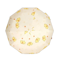 友谊船 维尼熊10骨雨伞全自动晴雨两用太阳伞遮阳伞黑胶防晒防紫外线 个