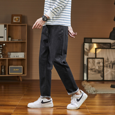 [3件8.5折127.4元,叠加优惠券]唐狮春夏秋季新款牛仔裤男宽松直筒裤原色潮流百搭经典裤子男冬