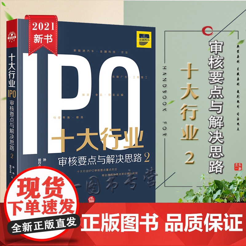 2021版 十大行业IPO 审核要点与解决思路 2 投行小兵 孙昀 著 法律出版社