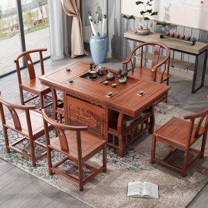 实木茶桌椅组合新中式简约喝茶具套装一体功夫茶台小茶几泡茶艺桌