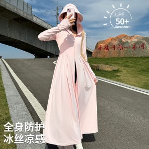 防晒衣女长夏季新全身防晒裙户外防紫外线大裙摆修身原纱收腰修身_01