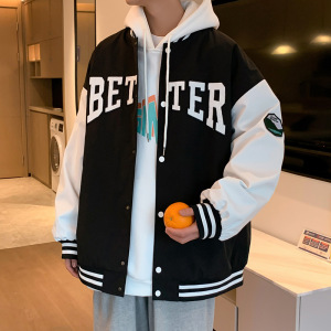 外套男春秋潮牌ins美式潮流男生棒球服宽松百搭休闲夹克