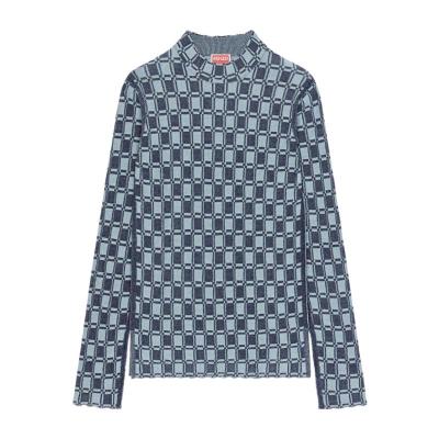 高田贤三(Kenzo)女士运动套头衫长袖合身提花针织衫时尚休闲扇形