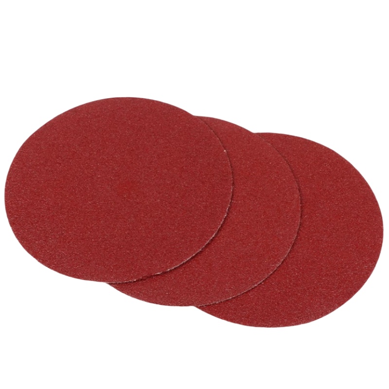 铁洋 背绒砂纸片 植绒砂纸片 4寸100mm 600目红砂 片