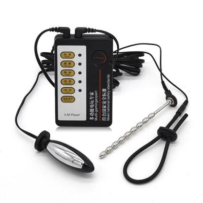 乐乐窝sm性用品品情趣男用快感器调教罩环大珠 肛阴塞+马眼棒+环+双孔主机