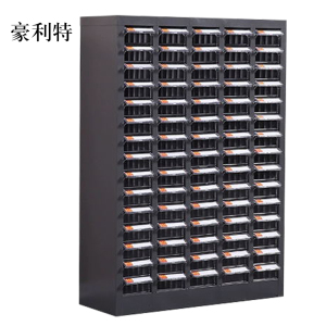 豪利特文件柜零件整理柜抽屉式铁皮柜文件柜75抽透明小号抽屉无门加厚款