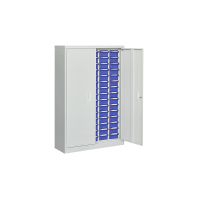 臻远零件柜抽屉式工具柜 75抽蓝色带门大号