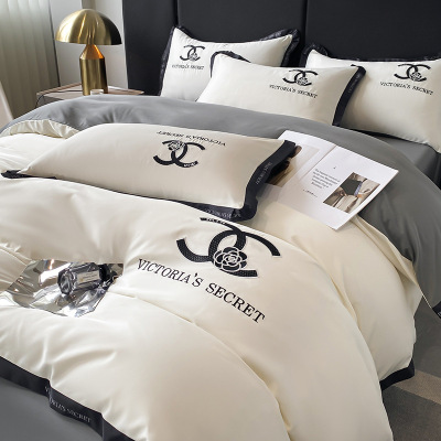 水洗真丝四件套轻奢高级感床上用品冰丝床单被套三件套天丝床笠