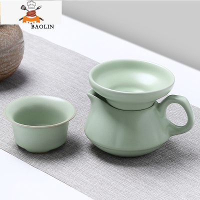 茶漏网茶滤器茶隔陶瓷套装茶具配件茶叶过滤网泡茶器创意茶杯 茶漏+送公道杯-汝窑 敬平