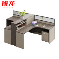 班龙屏风办公桌两人位+柜套
