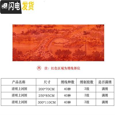 三维工匠十字绣2019清明上河图新款满绣客厅全景钻石画刺绣自己手工线 [满绣丝线-三股线绣]250*85厘米[免费补线]