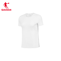 乔丹(QIAODAN) 女款针织短袖T恤衫 夏季速干冰感防晒衣 乔丹白 KHS32251154