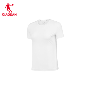 乔丹(QIAODAN) 女款针织短袖T恤衫 夏季速干冰感防晒衣 乔丹白 KHS32251154