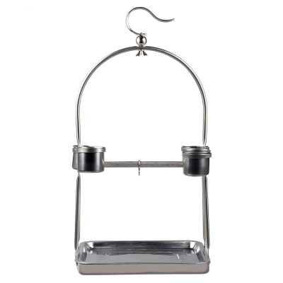 中小型鹦鹉不锈钢挂架站架 鹩哥八哥小太阳画眉金属鸟笼子