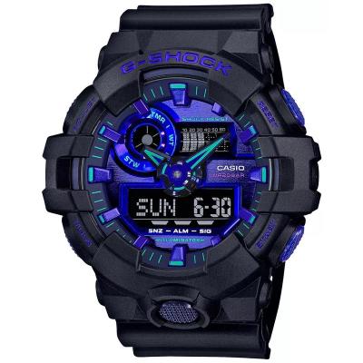 卡西欧(CASIO)男款大表盘石英手表防水防震耐用运动休闲商务黑树脂表带