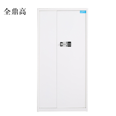全鼎高保险柜铁皮资料柜矮柜办公室储物柜通门白色国宝锁900*420*1850