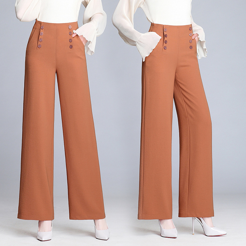 2018春夏季新款韩版阔腿裤女裤子宽松大脚裤百搭大码休闲显瘦长裤CYLLCY