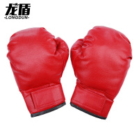 龙盾成人空手道散打跆拳道拳击手套散打搏击手套格斗护手拳击手套 红色