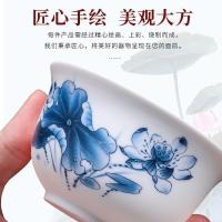 家柏饰(CORATED)手绘茶具套装家用小套喝茶功夫茶杯青花瓷盖碗泡茶茶壶干泡盘