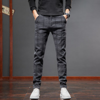 中腰品质直筒休闲裤男士弹力舒适有型不束缚长裤百搭潮流修身裤子