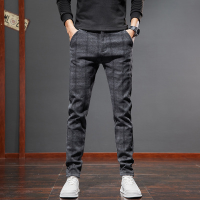 中腰品质直筒休闲裤男士弹力舒适有型不束缚长裤百搭潮流修身裤子