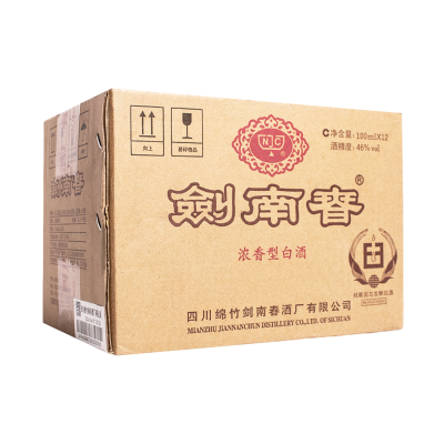 剑南春 水晶剑46度100ml*12瓶(整箱) 浓香型白酒