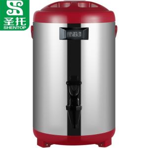 圣托10L奶茶保温桶 带温度显示 凉茶饮料冷热桶数码显示温度 奶茶店果汁豆浆桶 DBD06