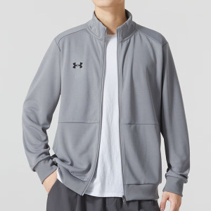 安德玛(Under Armour)男子新款健身跑步简约运动针织立领夹克外套25600404-001 ZP