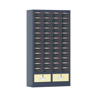 臻远 ZYLJG-W79 零件柜抽屉式工具柜电子元件柜螺丝柜物料柜 48抽透明无门加二斗中号