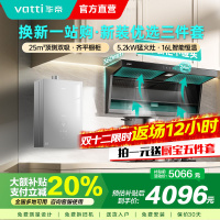 华帝(vatti) 25立方顶侧双吸 5.2kW燃气灶具16L恒温燃热 烟灶套餐 i11237+71B+i12151S