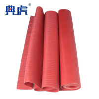 典虎 高压绝缘垫 红色条纹3mm*1m*5m 卷