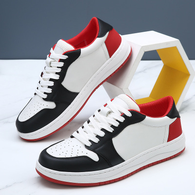 蓝白色百搭款潮流男鞋低帮舒适板鞋时尚低帮款平底潮男鞋简约板鞋