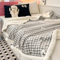 A类牛奶绒毛毯冬季加厚保暖羊羔绒盖毯午睡毯子沙发毯盖腿披肩毯_836