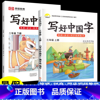 [暑假衔接-语文]2下+3上 [正版]抖音同款小学生写好中国字正楷临摹儿童硬笔楷书一年级二年级三四上册下册同步练字帖课课