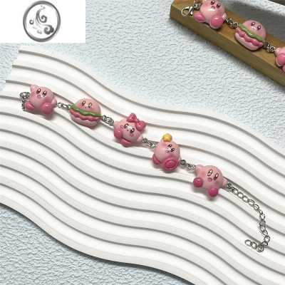 JiMi卡通可爱星之卡比手链ins小众设计清新风可调节手环 嘻哈闺蜜手链