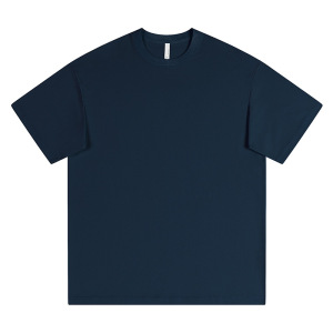 男装短袖T恤170g酷丝棉汗布夏季潮牌多巴胺纯色宽松T恤男跨境